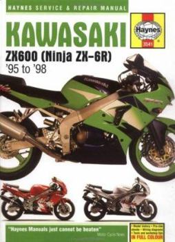 Hardcover Haynes Kawasaki Zx6 Fours (Ninja ZX-6r): 1995 Thru 1998 Book