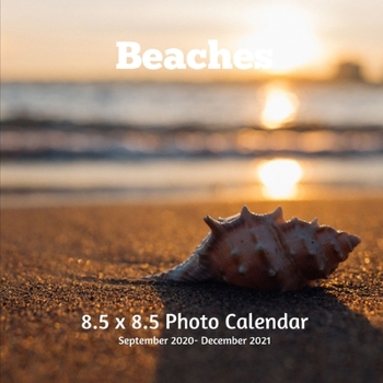 Paperback Beaches 8.5 X 8.5 Calendar September 2020 -December 2021: Monthly Calendar with U.S./UK/ Canadian/Christian/Jewish/Muslim Holidays-Travel Holiday Prof Book
