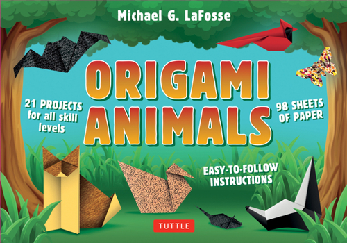 Paperback Origami Animals Kit: Make Colorful and Easy Origami Animals: Kit Includes Origami Book, 98 Papers and 21 Original Projects Book