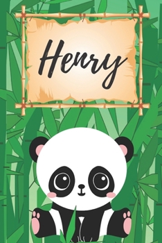 Henry Notizbuch Panda / Malbuch / Kritzelbuch / Tagebuch / Journal / DIN A5 / Geschenke: individuelles personalisiertes blanko Mädchen & Jungen Namen ... für Frauen und Männer. (German Edition)