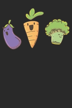 Gift Notebook: Vegan Vegetables 6x9 Dot Grid 120 Pages