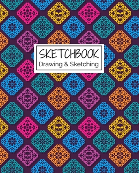 Sketchbook Drawing & Sketching: Mexican Paper Dia de los Muertos Themed Sketch Book for Creative Doodling. Papel Picado Blank Sketch Paper Notebook for Kids and Adults. Halloween Edition