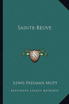 Paperback Sainte-Beuve Book