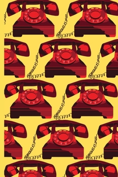 Paperback Address Book: Address Logbook Notebook/Journal In Alphabetic Order In Red Phone Pattern, Keep Track Of Addresses, Email, Phone, Birt Book