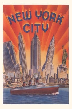 Paperback Vintage Journal New York Travel Poster Book