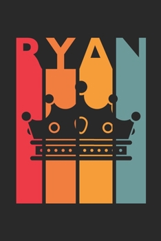 Ryan: Vintage Custom Personalized Lined Name Notebook, Diary, Journal - Retro Birthday, Christmas Gifts for Son, Nephew, Brother, Dad, Father: Medium ... Diary, 110 page, Lined, 6x9 (15.2 x 22.9 cm)