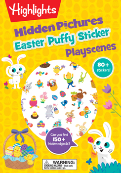 Paperback Easter Hidden Pictures Puffy Sticker Playscenes: Easter-Themed Puzzles and Puffy Stickers, Kids Easter Activity Book with Egg Hunt Games, Flower Stick Book