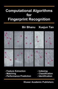 Paperback Computational Algorithms for Fingerprint Recognition Book