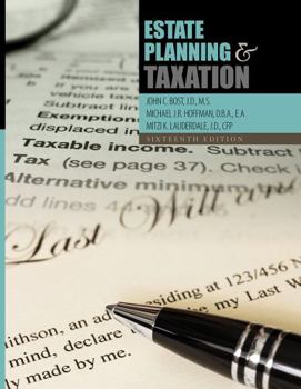 Paperback Estate Planning and Taxation Book