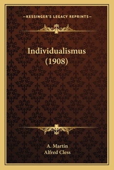 Paperback Individualismus (1908) Book