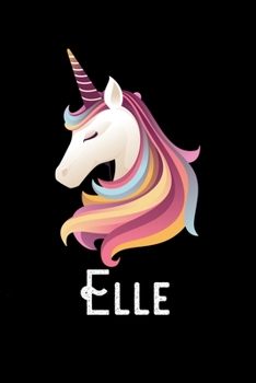 Elle: Personalized Custom Name Unicorn Themed Monthly 2020 Planner (Calendar, To Do List, Monthly Budget, Grocery List, Yearly Financial Goals) Gift for Girls and Women