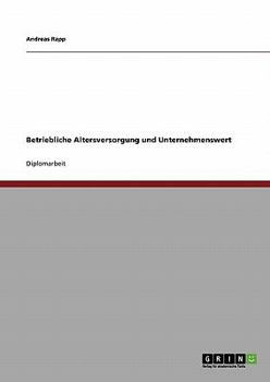Paperback Betriebliche Altersversorgung und Unternehmenswert [German] Book
