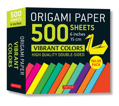 Misc. Origami Paper 500 Sheets Vibrant Colors 6 (15 CM): Tuttle Origami Paper: Double-Sided Origami Sheets Printed with 12 Different Designs (Instructions f Book