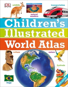 Hardcover Children's Illustrated World Atlas Book