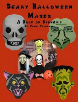 Paperback Scary Halloween Masks: A Book of Stencils Book