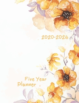 2020-2024 Five Year Planner: Daily Planner Five Year, Agenda Schedule Organizer Logbook and Journal Personal,  60 Months Calendar, 5 Year Appointment, 8.5" x 11", 258 Pages
