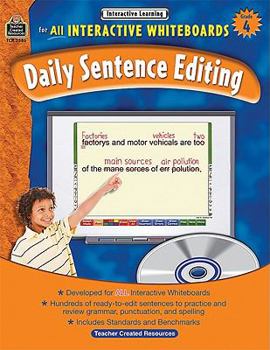 Paperback Interactive Learning: Daily Sentence Editing Grd 4 [With CDROM] Book