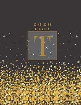 Personalised 2020 Diary Week To View Planner: A4, Gold Letter S (Sparkle Christmas Diary) Organiser And Planner For The Year Ahead, School, Business, Office, Work, University