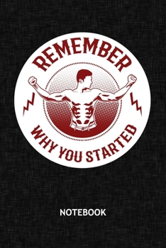 Paperback Remember Why You Started: Fitness Athlete NOTEBOOK Grid-lined 6x9 - Fitness Journal A5 Gridded - Fitness Athlete Planner Motivation Sayings 120 Book