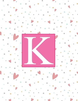 Paperback K: Monogram Initial C Notebook for Women and Girls-Geometric 100 Pages 8.5 x 11 Book