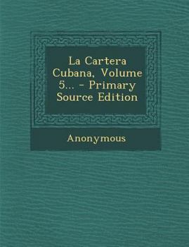 Paperback La Cartera Cubana, Volume 5... [Spanish] Book