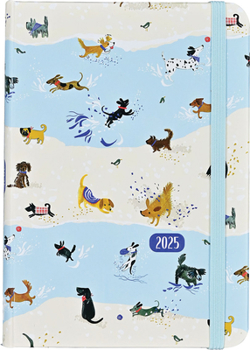 Calendar 2025 Playful Pups Weekly Planner (16 Months, Sept 2024 to Dec 2025) Book