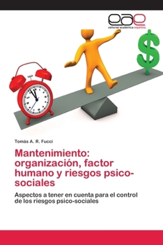 Paperback Mantenimiento: organización, factor humano y riesgos psico-sociales [Spanish] Book