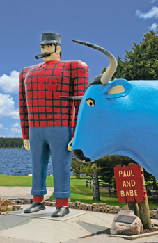 Hardcover Paul Bunyan and Babe Blank Journal Book