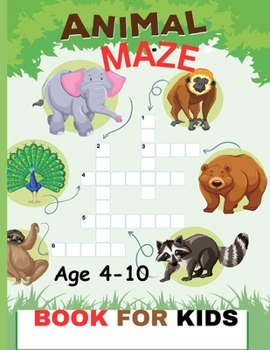 Paperback Animal Maze Book For Kids: Zigzag with Zany Animals: Maze Challenges for Curious Kids Book