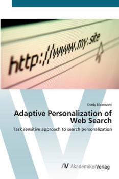 Paperback Adaptive Personalization of Web Search Book