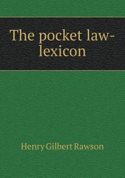 Paperback The pocket law-lexicon Book
