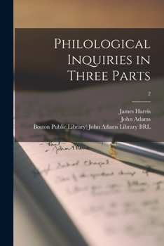 Paperback Philological Inquiries in Three Parts; 2 Book