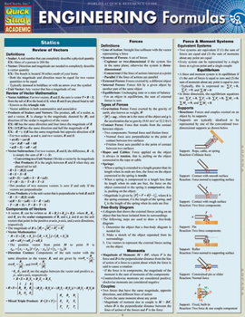 Cards Engineering Formulas Book