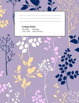 Paperback Purple Meadow Composition Notebook College Ruled 200 Pages Book