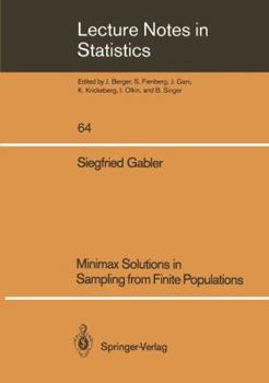 Paperback Minimax Solutions in Sampling from Finite Populations Book