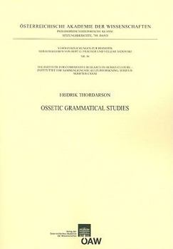 Paperback Ossetic Grammatical Studies Book