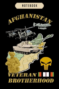 Notebook: Afghanistan 2 veteran brotherhood Notebook-6x9(100 pages)Blank Lined Paperback Journal For Student, kids, women, girls, boys, men, birthday gifts-Veterans day gifts notebook