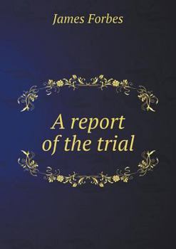 Paperback A report of the trial Book