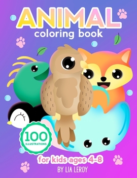 Paperback Animal coloring book for kids ages 4-8: An adventurous Coloring book for Boys and Girls to discover animals. Cute Horses, Birds, Lions, Elephants, Dog Book