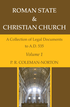 Paperback Roman State & Christian Church Volume 1 Book