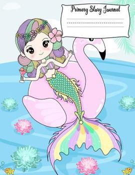 Paperback Primary Story Journal: Princess Mermaid Composition Book for Girl Grade Level K-2 Draw and Write, Dotted Midline Creative Picture Notebook Ea Book