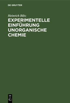 Hardcover Experimentelle Einführung Unorganische Chemie [German] Book