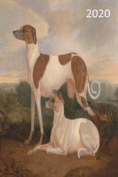 2020: Diary, Weekly Planner, Organiser, Year 2020 - Week Per View.  Gift for Greyhound Lover