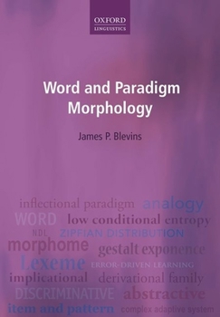 Paperback Word and Paradigm Morphology Book