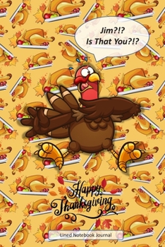 Lined Notebook Journal: Unique Beautifully Designed Funny Notepad For Creative Writing Or Scribbling In With Cooked Turkey Pastel Shade Pattern Background & Scared Turkey