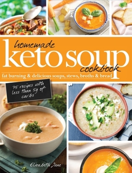 Hardcover Homemade Keto Soup Cookbook: Fat Burning & Delicious Soups, Stews, Broths & Bread Book