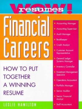 Paperback Wow! Resumes: Financial Careers: How to Put Together a Winning Resume Book