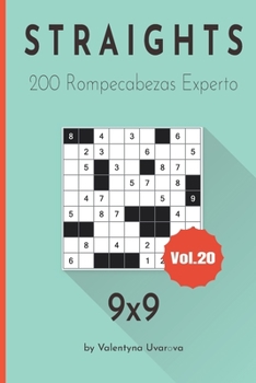 Paperback Straights: 200 Rompecabezas Experto 9x9 vol. 20 [Spanish] Book
