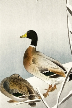 Paperback Journal: Two Ducks on Snowy Reed by Ohara Koson Book