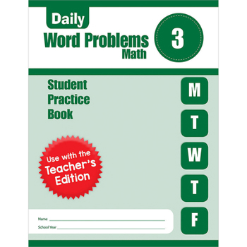 Paperback Daily Word Problems Math, Grade 3 Student Workbook Book